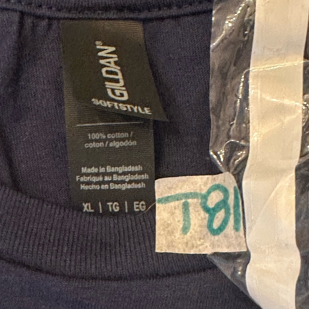 GILDAN, Michael Jordan SoftStyle Shirt,XL, Length 30in, Pit to Pit 23in, Navy - Picture 4 of 4